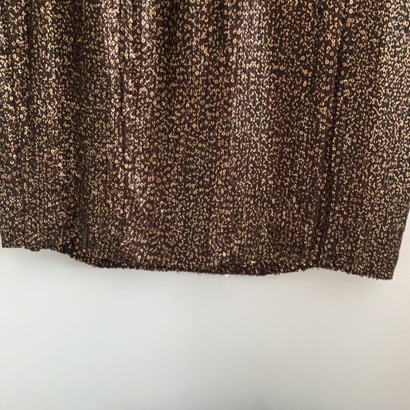 Guess Gold Sequin Long Sleeve Mini Dress - Picture 6 of 11